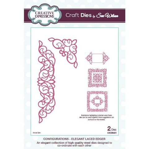 Elegant Laced Edger Configurations Craft Dies by Sue Wilson Creative Expression CED6401