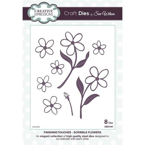 Scribble Flowers Finishing Touches Creative Expression By Sue Wilson Creative Expressions CED1441