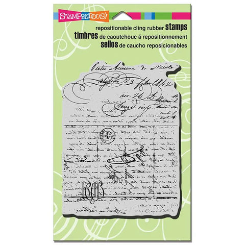Vintage Letter Cling Rubber Stamp By Stampendous CRR221