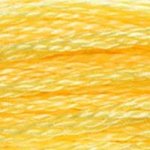 Yellow - 744 DMC Mouliné Stranded Cotton Embroidery Tread By DMC