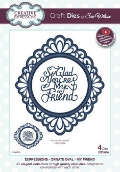 Ornate Oval My Friend Expressions Dies Creative Expressions Craft Dies by Sue Wilson Creative Expressions CED5420