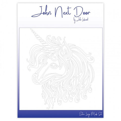 John Next Door Mask Stencil - Unicorn 12 x 12 JNDM0018