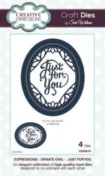 Just for You Ornate Oval Expressions Dies by Sue Wilson Creative Expressions CED5414