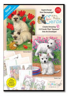Kittens and Puppies CD ROM Squeezee Cards by Digicrafts