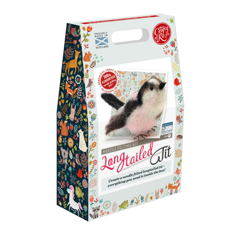 Long Tailed Tit Needle Felting Kit Crafting Kit The Crafty Kit Company CKC-NF-136