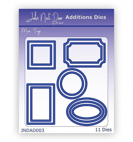 Mini Tags John Next Door Additions Dies 11 pcs JNDAD003