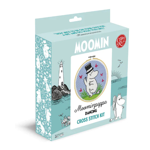 Moominpappa Dancing Moomin Cross Stitch Kit The Crafty Kit Company CKC-MOOMIN-008