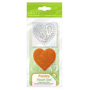 Paisley Heart Rococo Die and Stamp Set By Tonic Studios 1046e