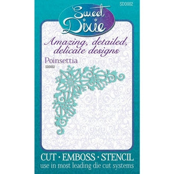 Poinsettia Corner Die By Sweet Dixie Personal Impressions SDD002