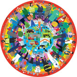 Rainbow Heroes Circular 500 Piece Jigsaw Puzzle By Gibsons G3701