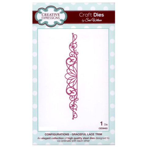 Graceful Lace Trim Configurations Die Sue Wilson Creative Expressions CED6403