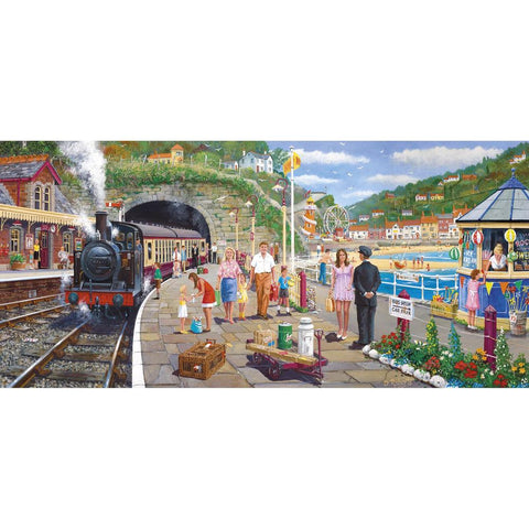Seaside Train 636 Piece Jigsaw Puzzle By Gibsons G4031