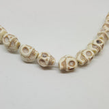 Ivory Skull Synthetic Howlite Jewellery Beads 12x10mm Approx 30 Beads TRC278