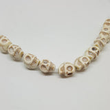 Ivory Skull Synthetic Howlite Jewellery Beads 12x10mm Approx 30 Beads TRC278