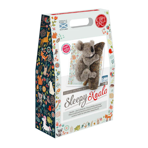 Sleepy Koala Felting Kit Crafting Kit The Crafty Kit Company CKC-NF-129