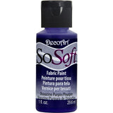 SoSoft Fabric Acrylics Paint 29.6ml 1FL.OZ By DecoArt (Verious Colours)