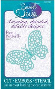 Floral Butterfly Die By Sweet Dixie SDD047