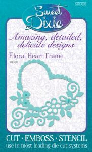 Floral Heart Frame Die By Sweet Dixie Personal Impressions SDD036