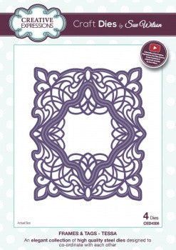 Tessa Frame and Tags Collection Dies By Sue Wilson Creative Expressions CED4308