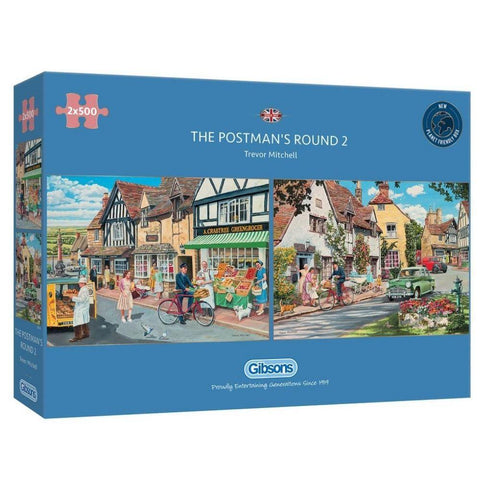 The Postmans Round 2x 500 Piece Jigsaws Puzzle By Gibsons G5030