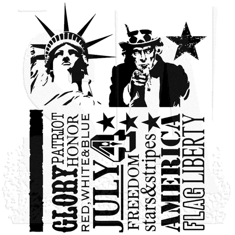 Stampers Anonymous Americana Silhouettes By Tim Holtz