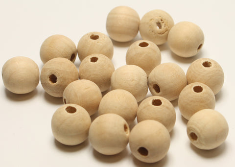 Wooden Round Chunky Beads Moccasin 14mm TRC211