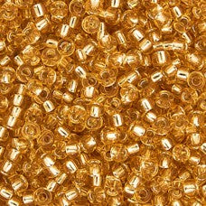 Gold Silver Lined Miyuki 11/0 Approx Seed Beads 22g TRC346