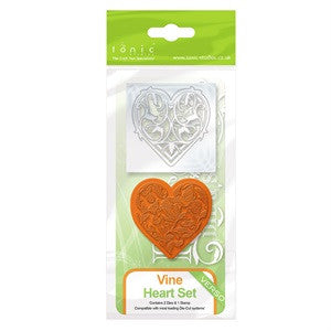 Vine Heart Set Verso Die and Stamp Set By Tonic Studios 1044e