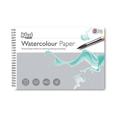 A4 Watercolour Paper Pad 300GSM Acid Free 10 Sheets - Spiral Bound WD792317