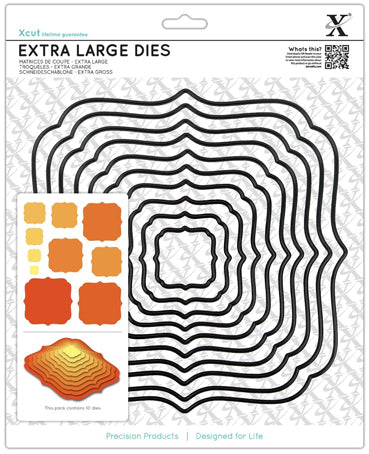 Extra Large Nesting Dies Square Parenthesis 10pcs. Large By Xcut from Docrafts XCU503426