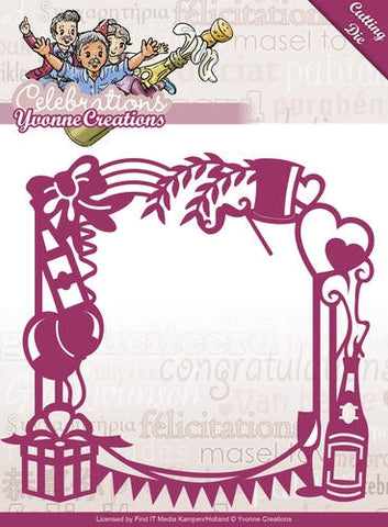 Celebrations Frame Die By Yvonne Creations By Find It Trading YCD10051
